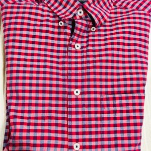 Roundtree & Yorke Red and Navy Checkered Shirt